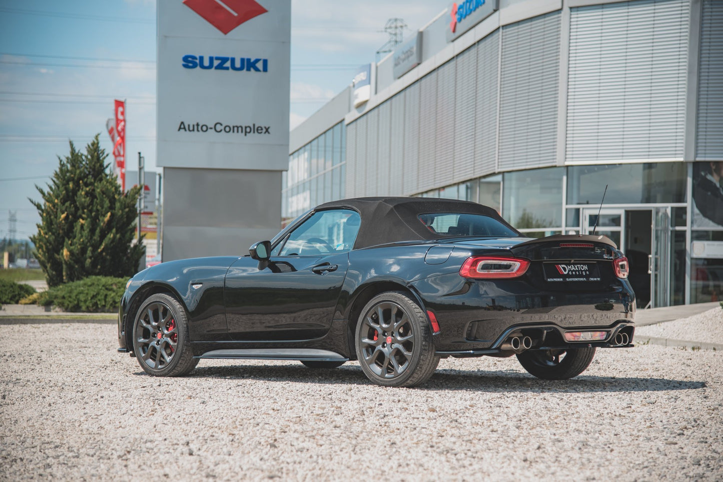 Seitenschweller Ansatz für Fiat 124 Spider Abarth schwarz matt