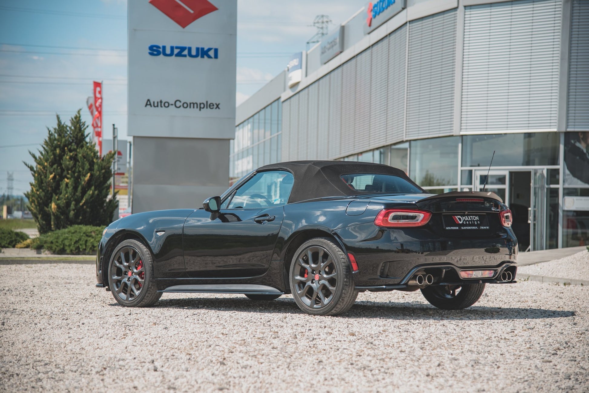 Seitenschweller Ansatz für Fiat 124 Spider Abarth schwarz matt