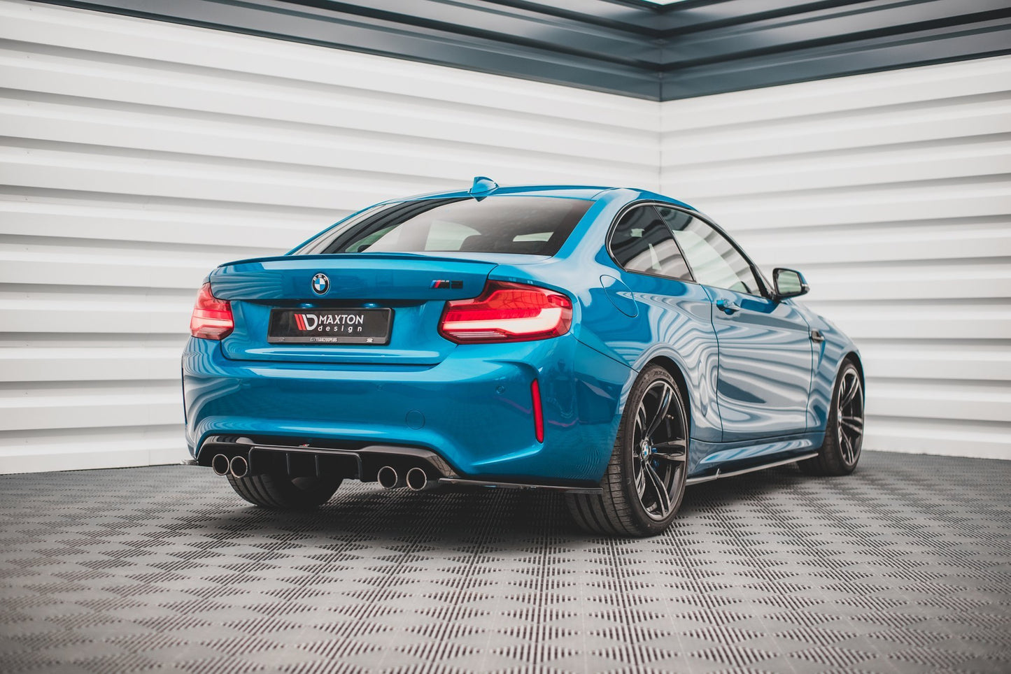 Heck Ansatz Flaps Diffusor V.3 für BMW M2 F87 schwarz matt