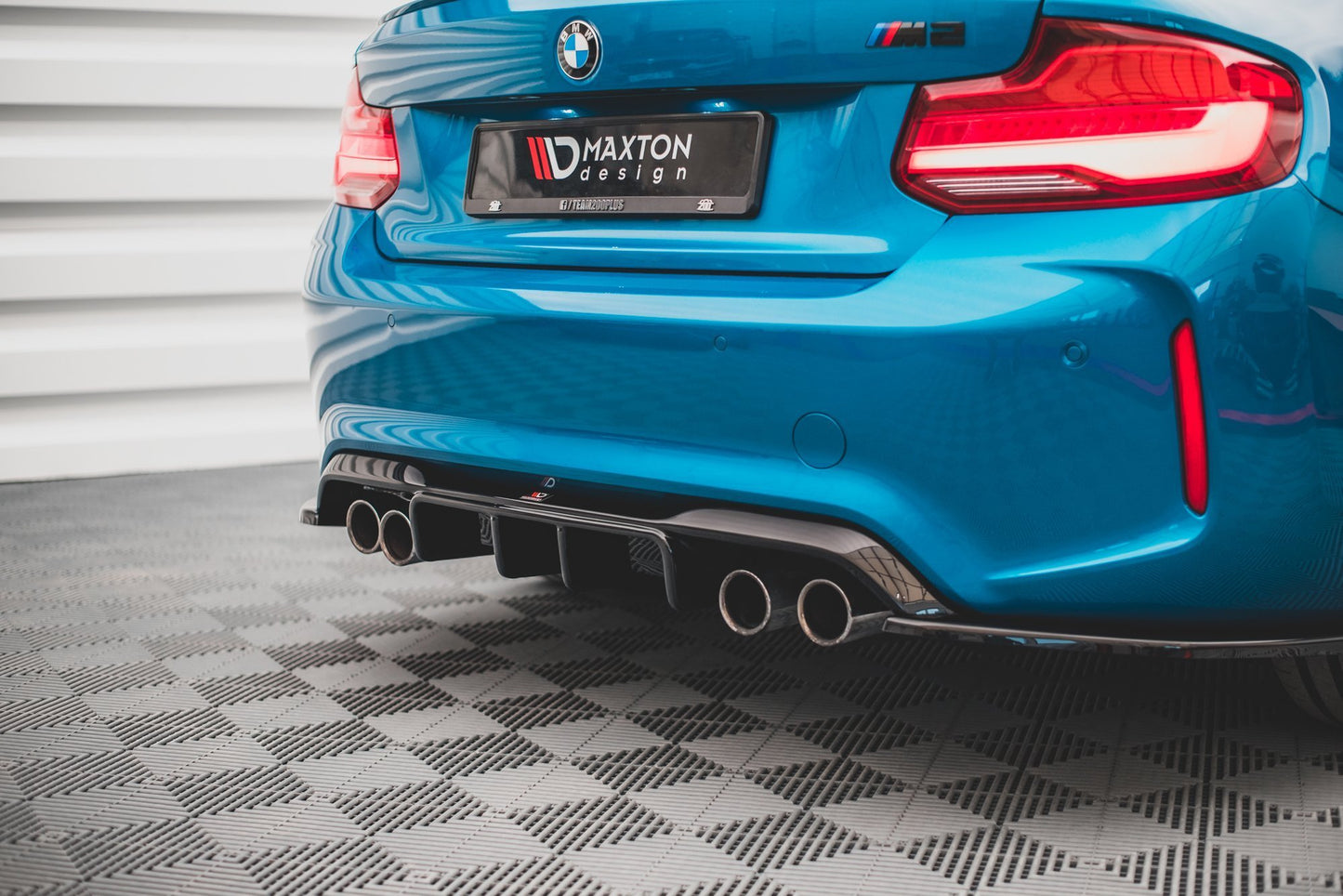 Diffusor Heck Ansatz für BMW M2 F87 schwarz matt