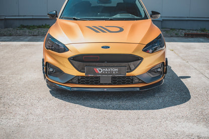 Front Ansatz für V.8 Ford Focus ST / ST-Line Mk4 schwarz Hochglanz