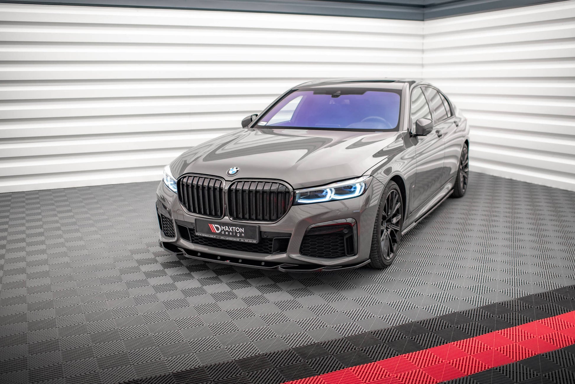 Front Ansatz V.2 für BMW 7 G11 M-Paket Facelift schwarz matt
