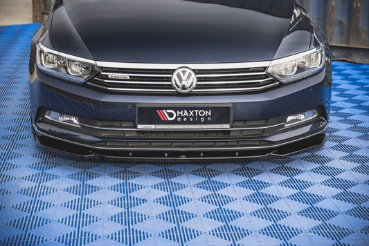 Front Ansatz V.1 für Volkswagen Passat B8 schwarz Hochglanz