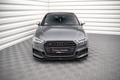 Front Ansatz V.2 für Audi S3 Sportback 8V Facelift Carbon Look
