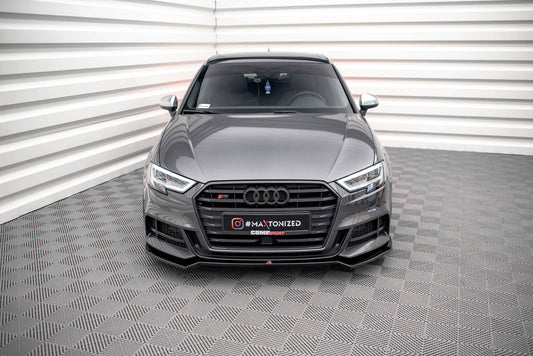 Front Ansatz V.2 für Audi S3 Sportback 8V Facelift Carbon Look