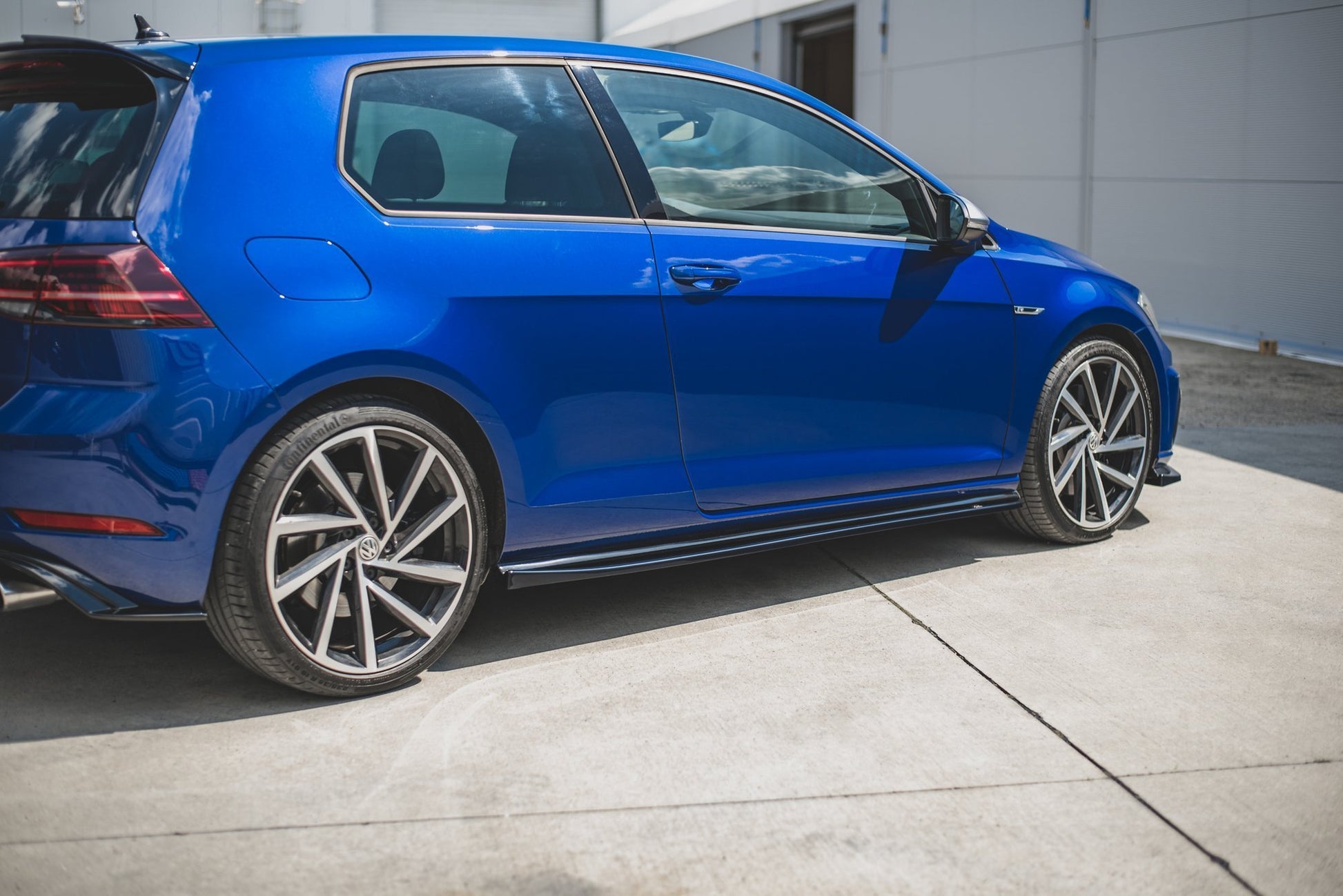 Seitenschweller Ansatz für V.4 VW Golf 7 R / R-Line Facelift schwarz Hochglanz