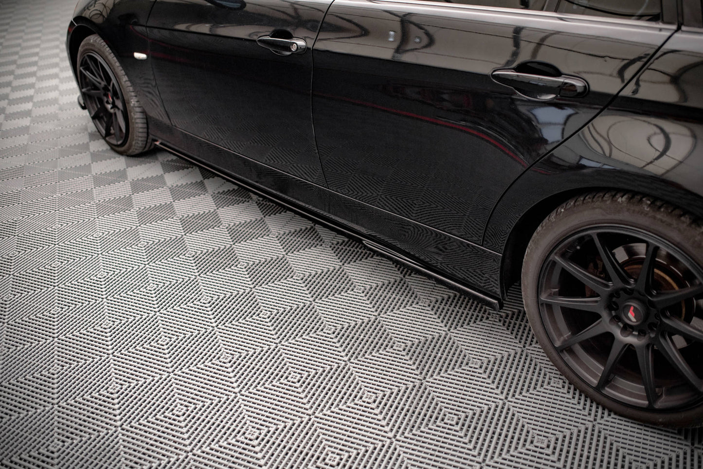 Seitenschweller Ansatz für BMW 3er E90 Carbon Look