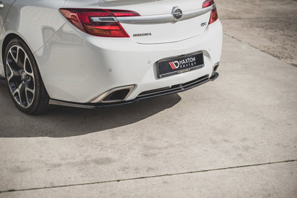 Mittlerer Diffusor Heck Ansatz für Opel Insignia Mk. 1 OPC Facelift Carbon Look
