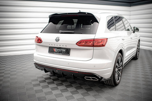 Diffusor Heck Ansatz für Volkswagen Touareg R-line Mk3 schwarz Hochglanz