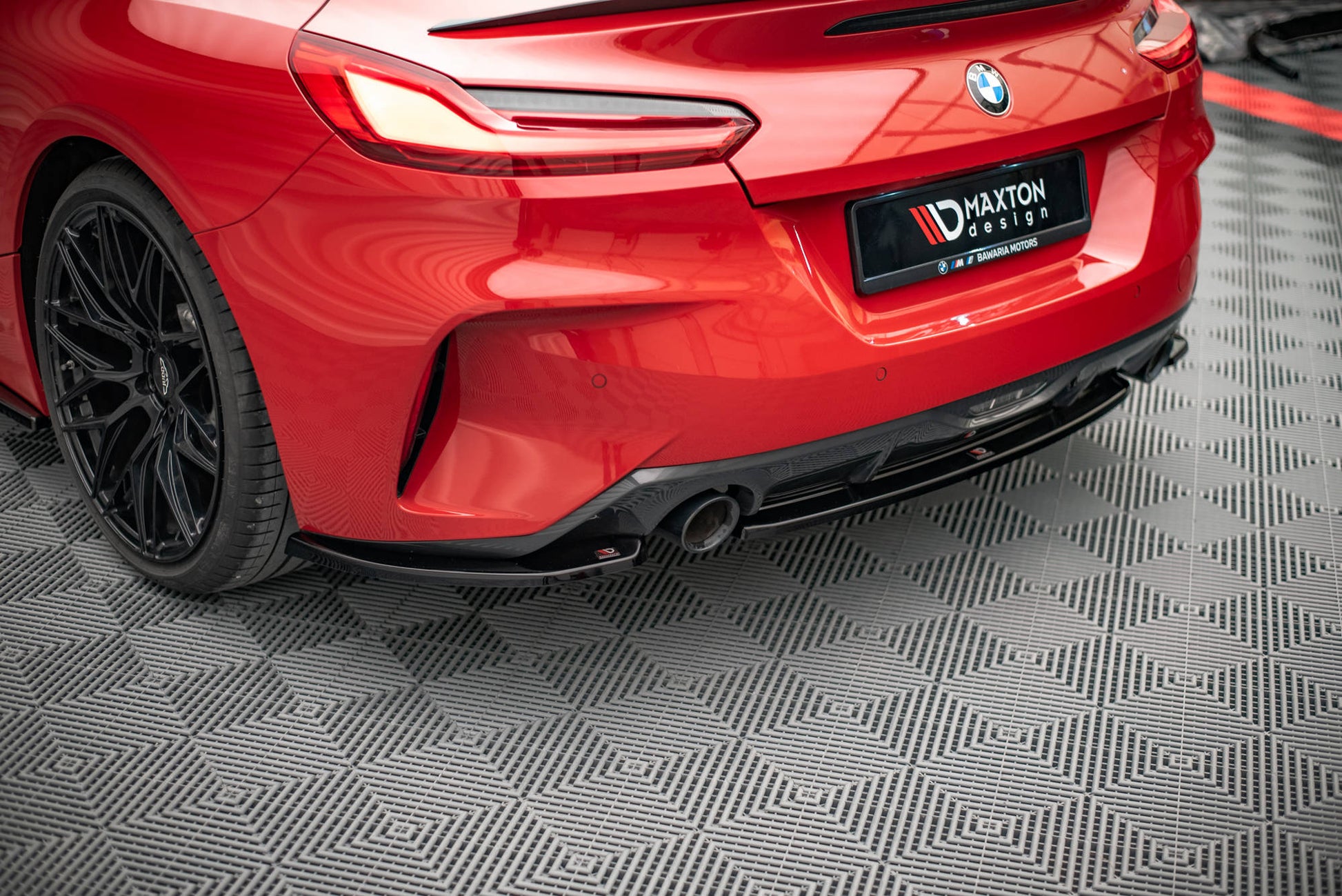 Heck Ansatz Flaps Diffusor für BMW Z4 M-Paket G29 Carbon Look