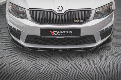Front Ansatz V.4 für Skoda Octavia RS Mk3 schwarz matt