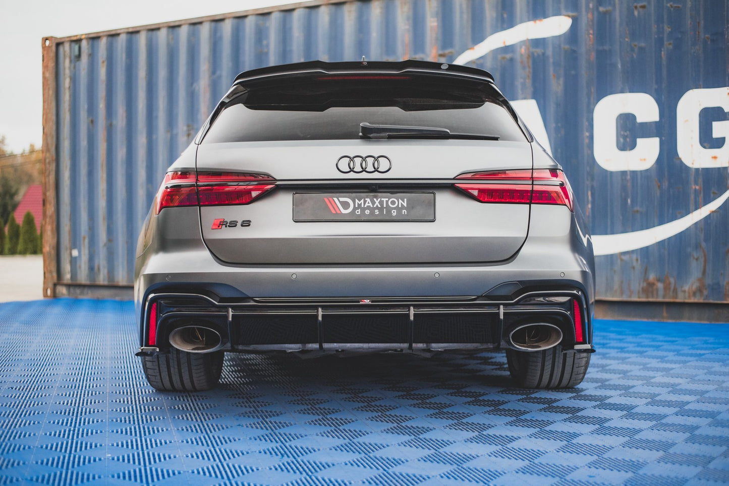 Diffusor Heck Ansatz für Audi RS6 C8 / RS7 C8 schwarz matt