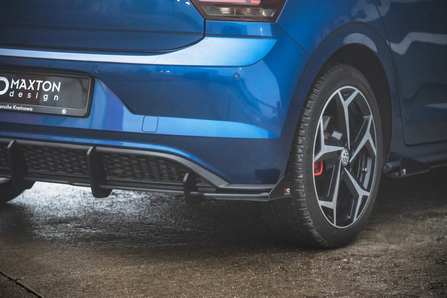 Hintere Seiten Flaps für Volkswagen Polo GTI Mk6 schwarz Hochglanz