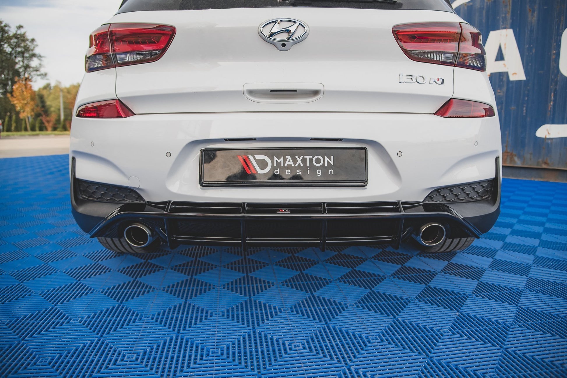 Diffusor Heck Ansatz V.3 für Hyundai I30 N Mk3 Hatchback Carbon Look
