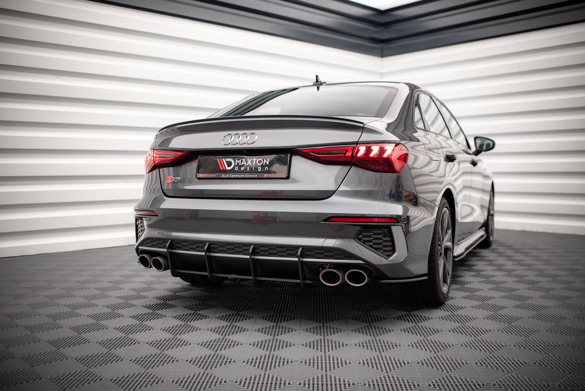 Street Pro Heck Ansatz Flaps Diffusor für Audi S3 Limousine 8Y