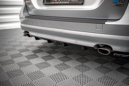 Diffusor Heck Ansatz für Volvo V70 Mk3 Carbon Look