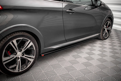 Seitenschweller Ansatz für Peugeot 208 GTi Mk1 schwarz matt