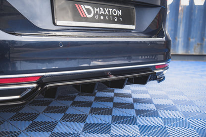 Mittlerer Diffusor Heck Ansatz DTM Look für Volkswagen Passat B8 schwarz matt