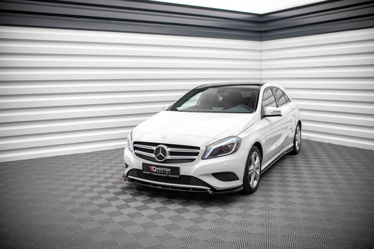 Front Ansatz V.1 für Mercedes-Benz A W176 schwarz Hochglanz