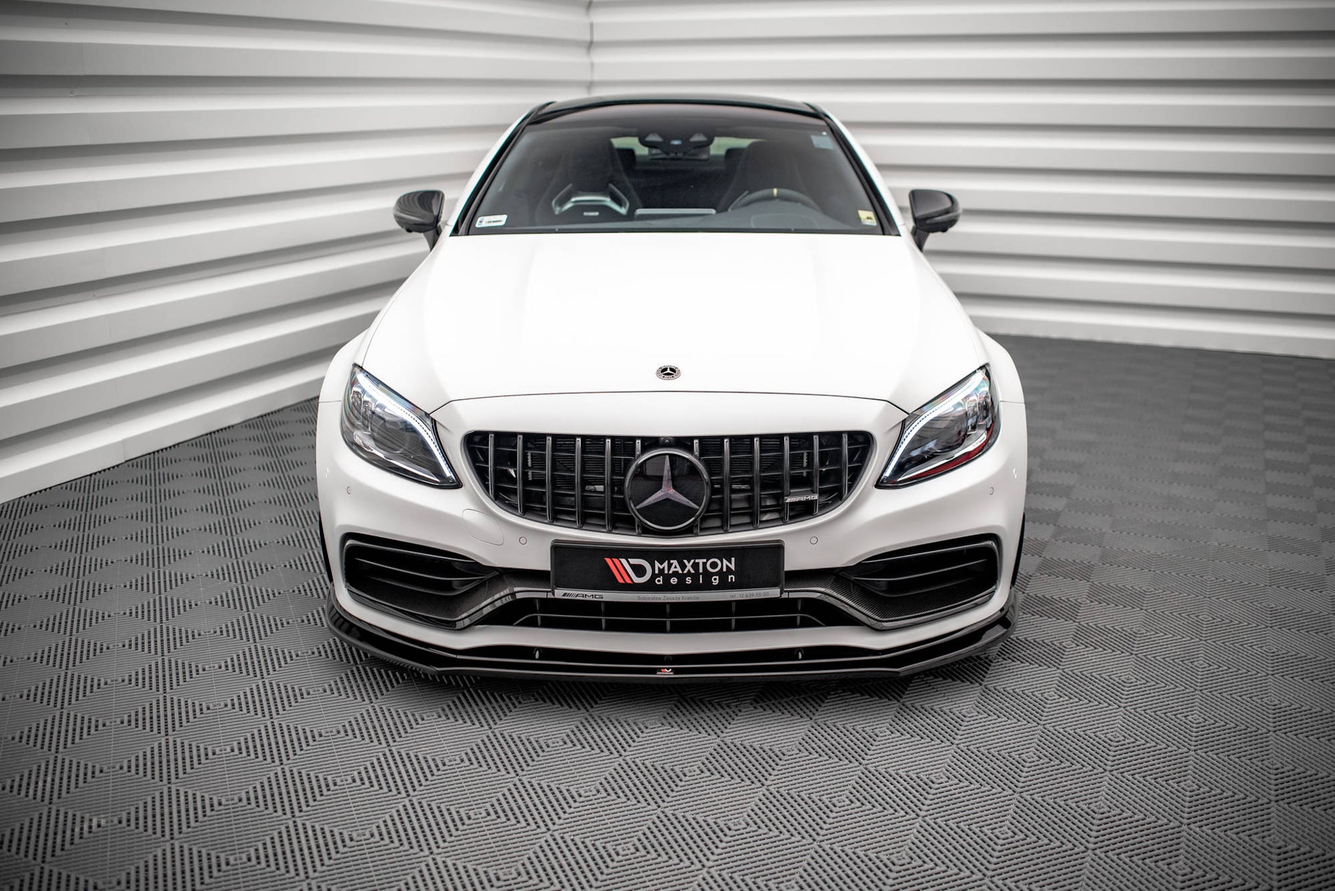 Front Ansatz V.3 für Mercedes-AMG C63 Coupe C205 Facelift Carbon Look