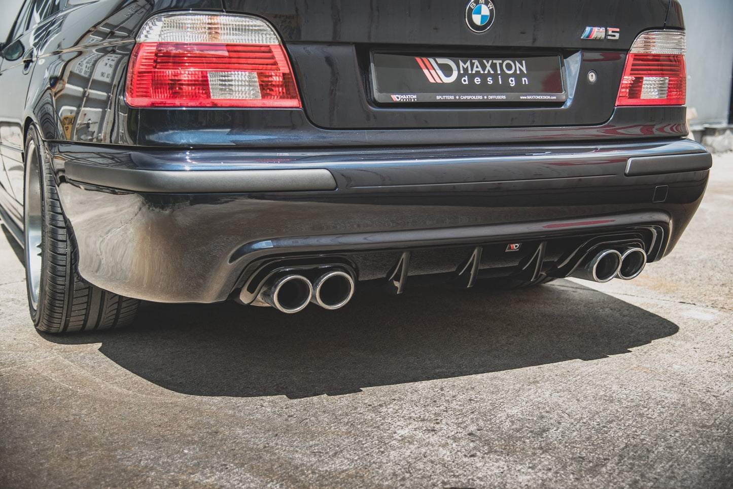 Diffusor Heck Ansatz für BMW M5 E39 schwarz matt