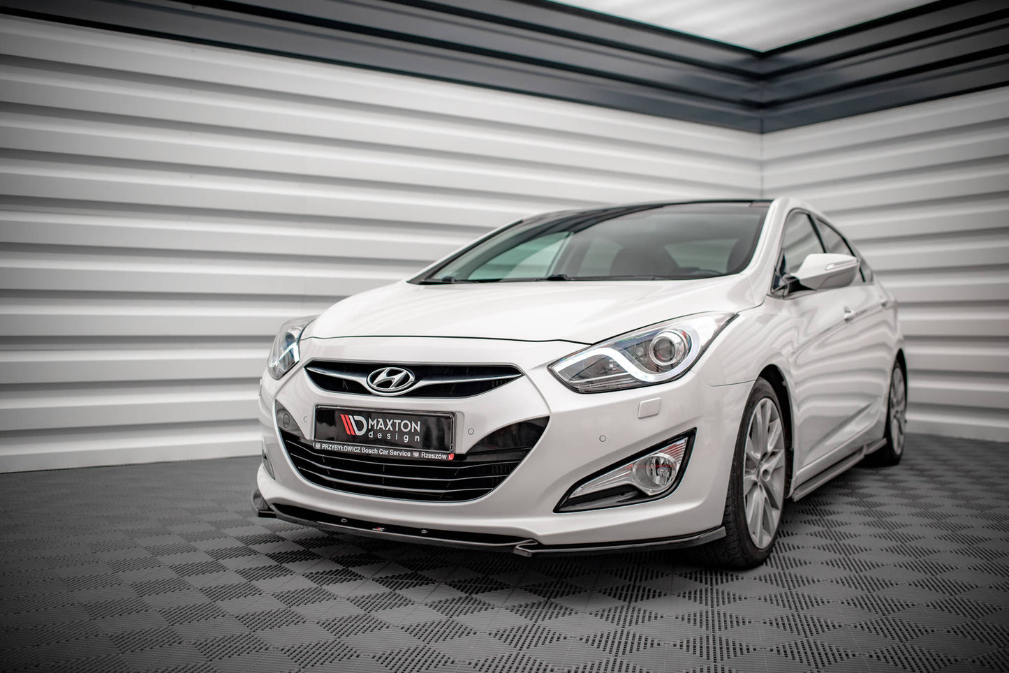 Front Ansatz für Hyundai I40 Mk1 schwarz Hochglanz