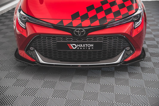 Front Ansatz für Toyota Corolla GR Sport Hatchback XII schwarz Hochglanz