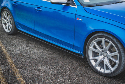 Seitenschweller Ansatz für Audi S4 / A4 / A4 S-Line B8 / B8 FL Carbon Look