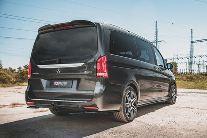 Heck Ansatz Flaps Diffusor V.1 für Mercedes-Benz V-Klasse AMG-Line W447 Facelift schwarz Hochglanz