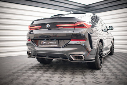 Mittlerer Diffusor Heck Ansatz DTM Look für V.3 BMW X6 M-Paket G06 Carbon Look