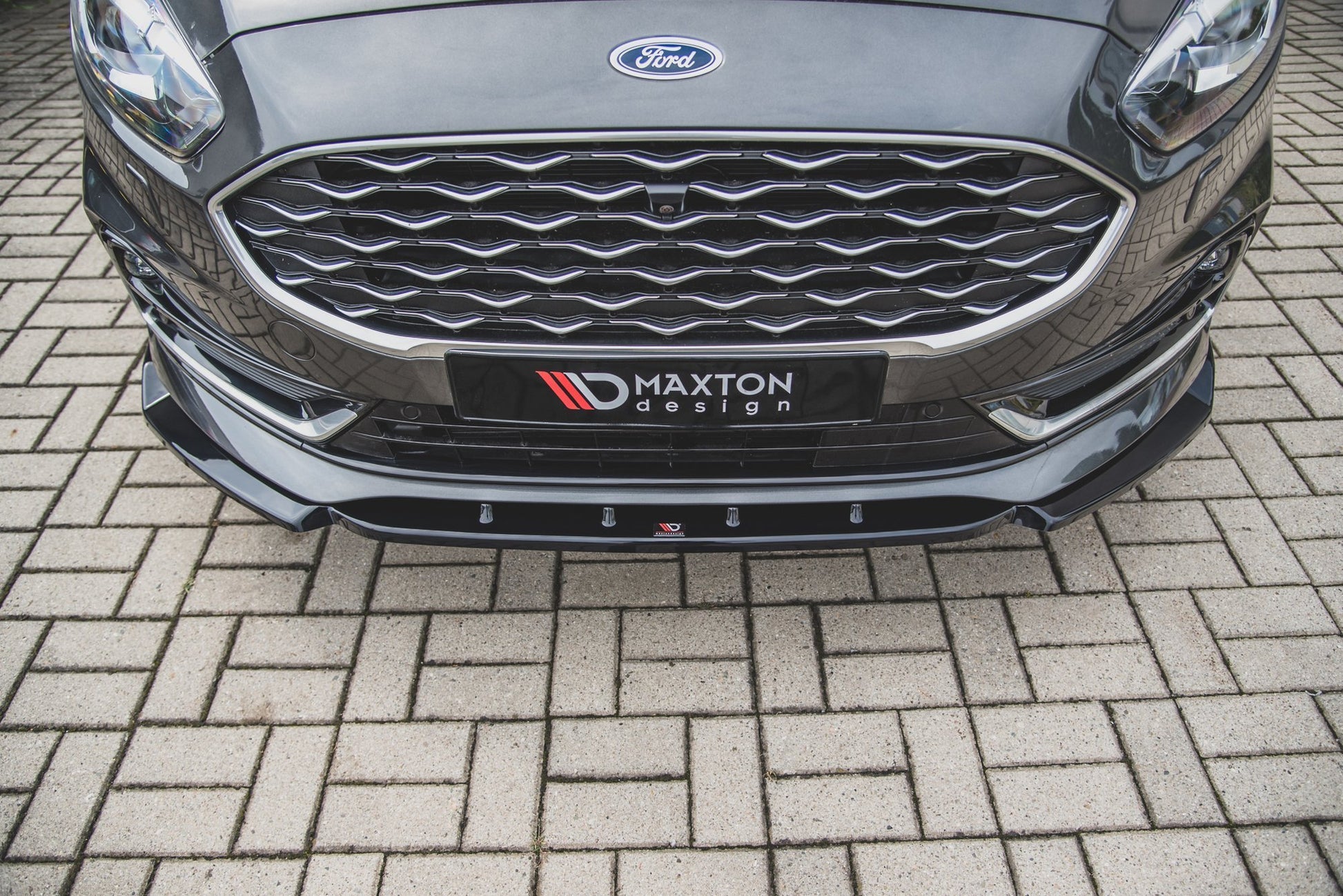 Front Ansatz für Ford S-Max Mk2 Facelift schwarz matt