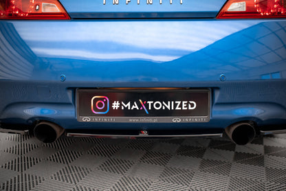 Mittlerer Diffusor Heck Ansatz für Infiniti G37 Coupe schwarz matt