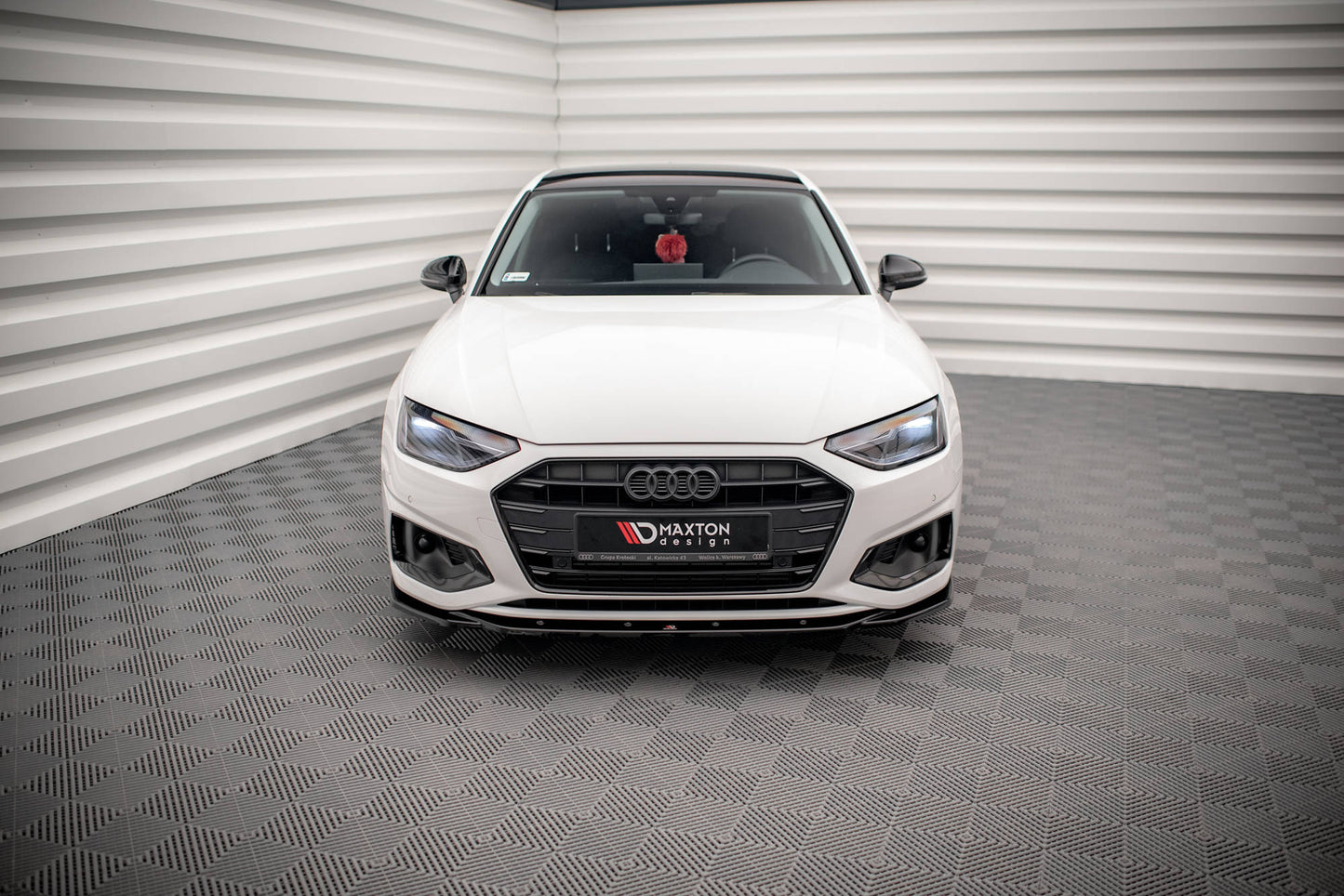 Front Ansatz V.2 für Audi A4 B9 Facelift schwarz Hochglanz