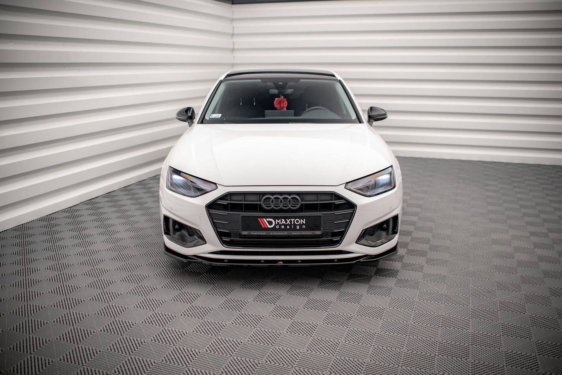 Front Ansatz V.2 für Audi A4 B9 Facelift schwarz Hochglanz
