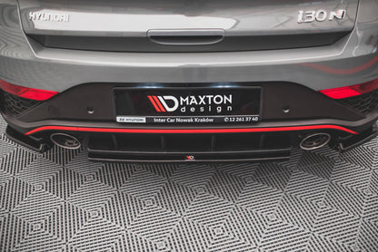 Mittlerer Diffusor Heck Ansatz für Hyundai I30 N Hatchback Mk3 Facelift schwarz Hochglanz