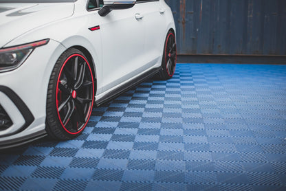 Seitenschweller Ansatz für Volkswagen Golf 8 GTI Carbon Look