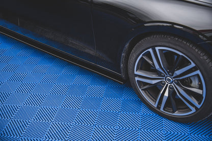 Seitenschweller Ansatz für V.2 für Volvo S60/V60 R-Design Mk3 Carbon Look