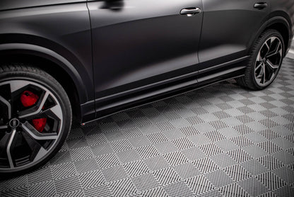 Seitenschweller Ansatz für Audi RSQ8 Mk1 schwarz Hochglanz