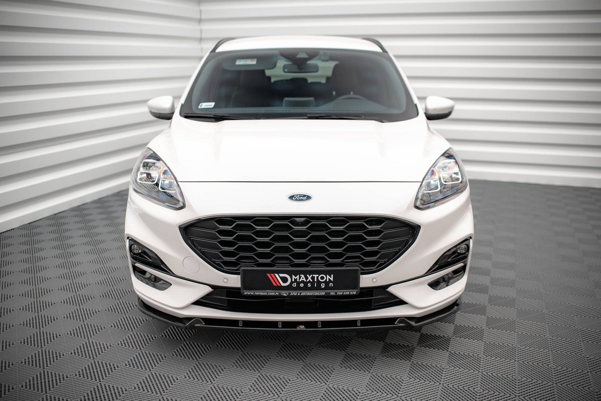 Front Ansatz für Ford Kuga ST-Line Mk3 schwarz Hochglanz