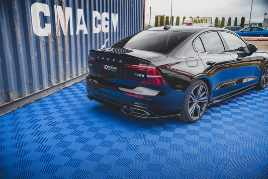 Mittlerer Diffusor Heck Ansatz für Volvo S60/V60 R-Design Mk3 schwarz matt