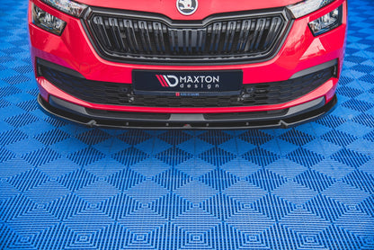 Front Ansatz V.2 für Skoda Kamiq schwarz Hochglanz
