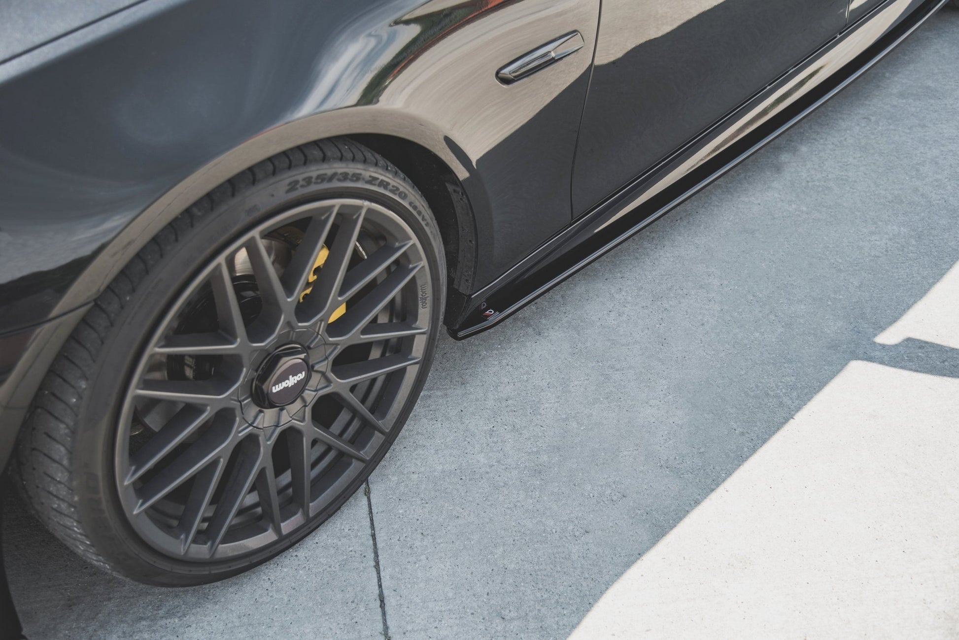 Seitenschweller Ansatz für V.2 für BMW 5er F10/F11 M-Paket schwarz Hochglanz