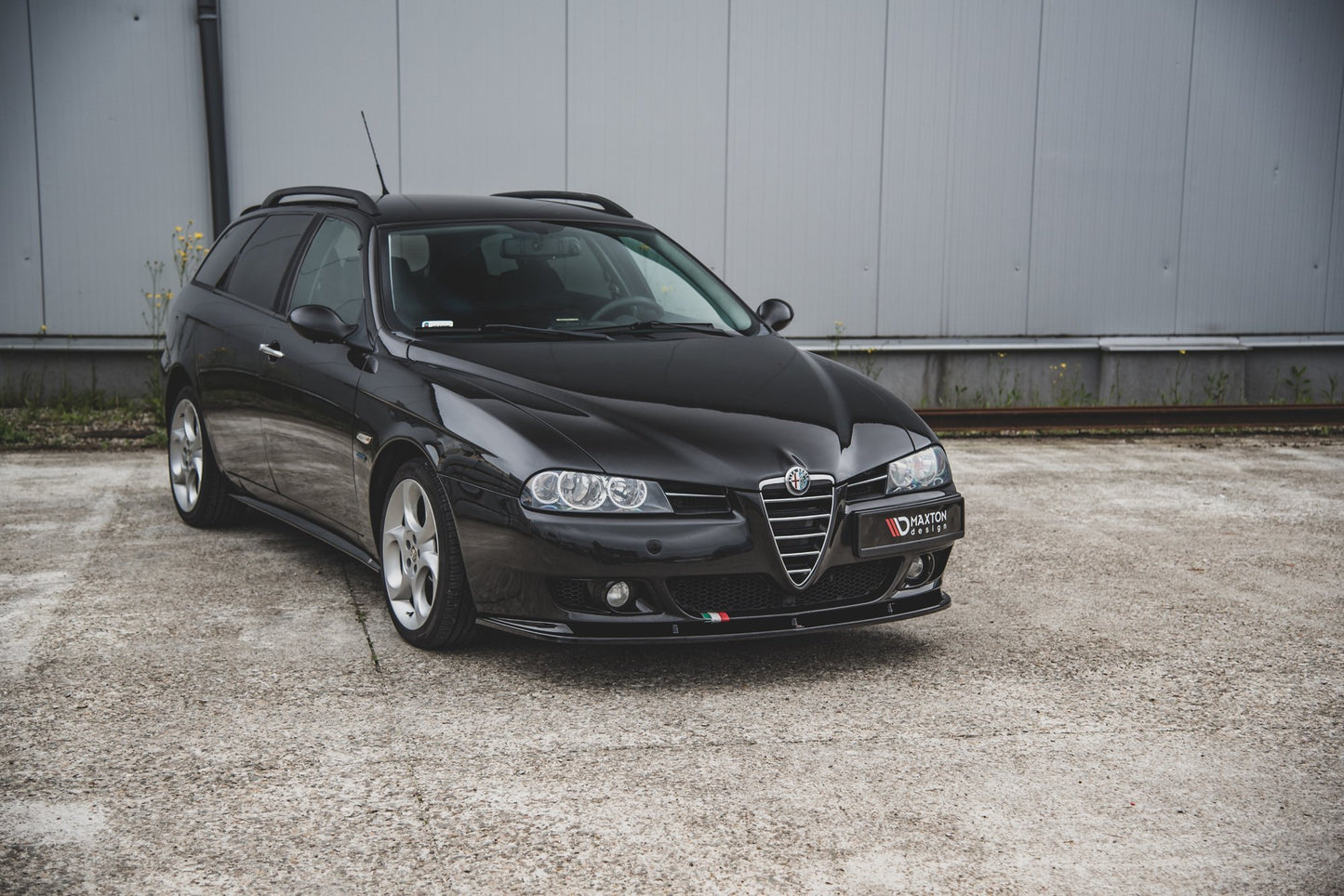 Front Ansatz für Alfa Romeo 156 Facelift schwarz matt