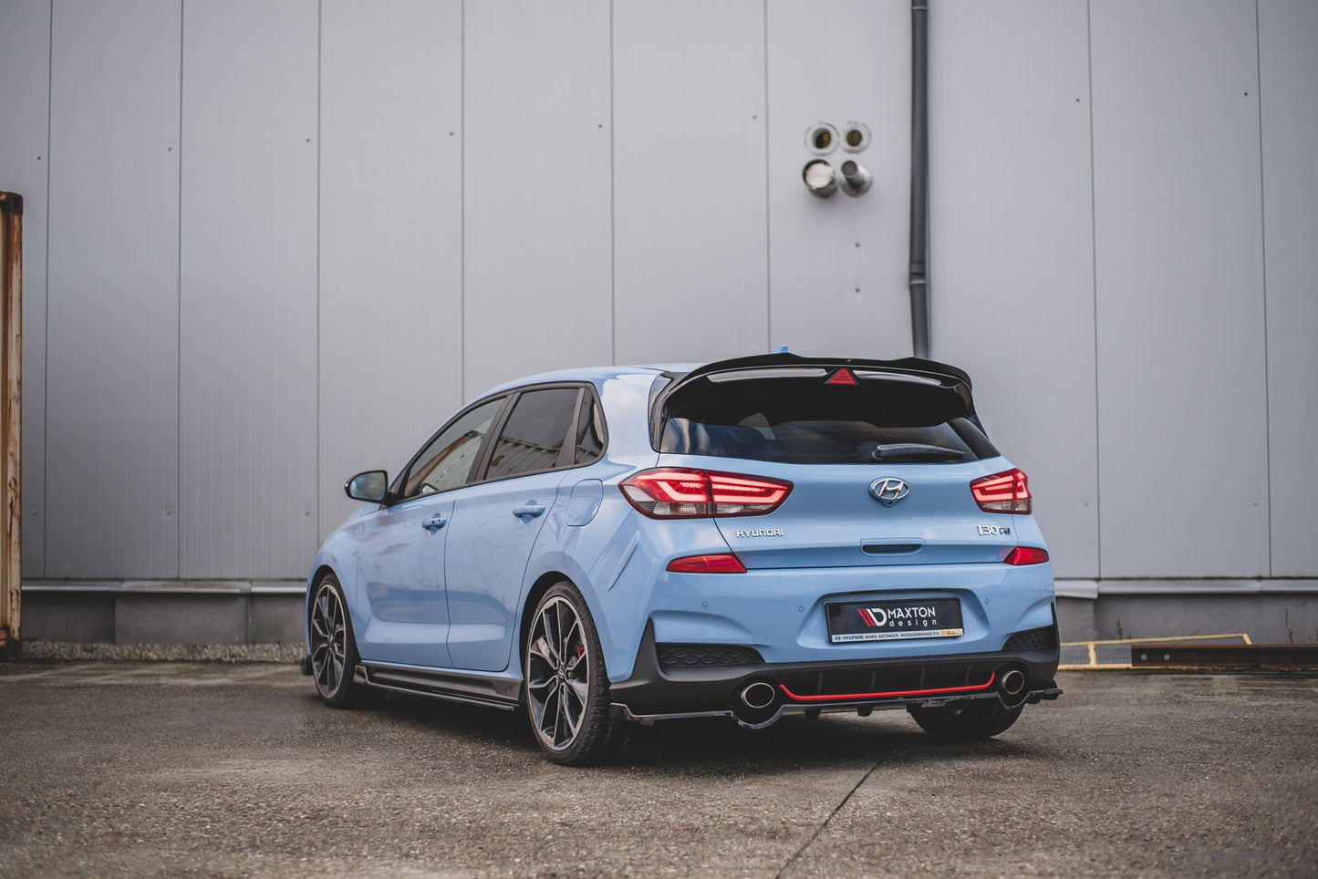 Mittlerer Diffusor Heck Ansatz DTM Look für Hyundai I30 N Mk3 Hatchback Carbon Look