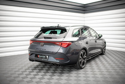 Heck Ansatz Flaps Diffusor für Cupra Leon ST schwarz matt