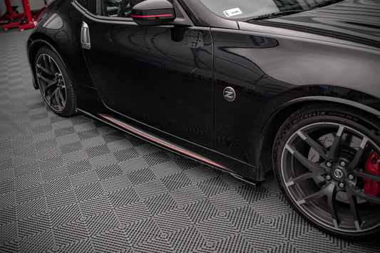 Seitenschweller Ansatz für V.1 für Nissan 370Z Nismo Facelift schwarz matt