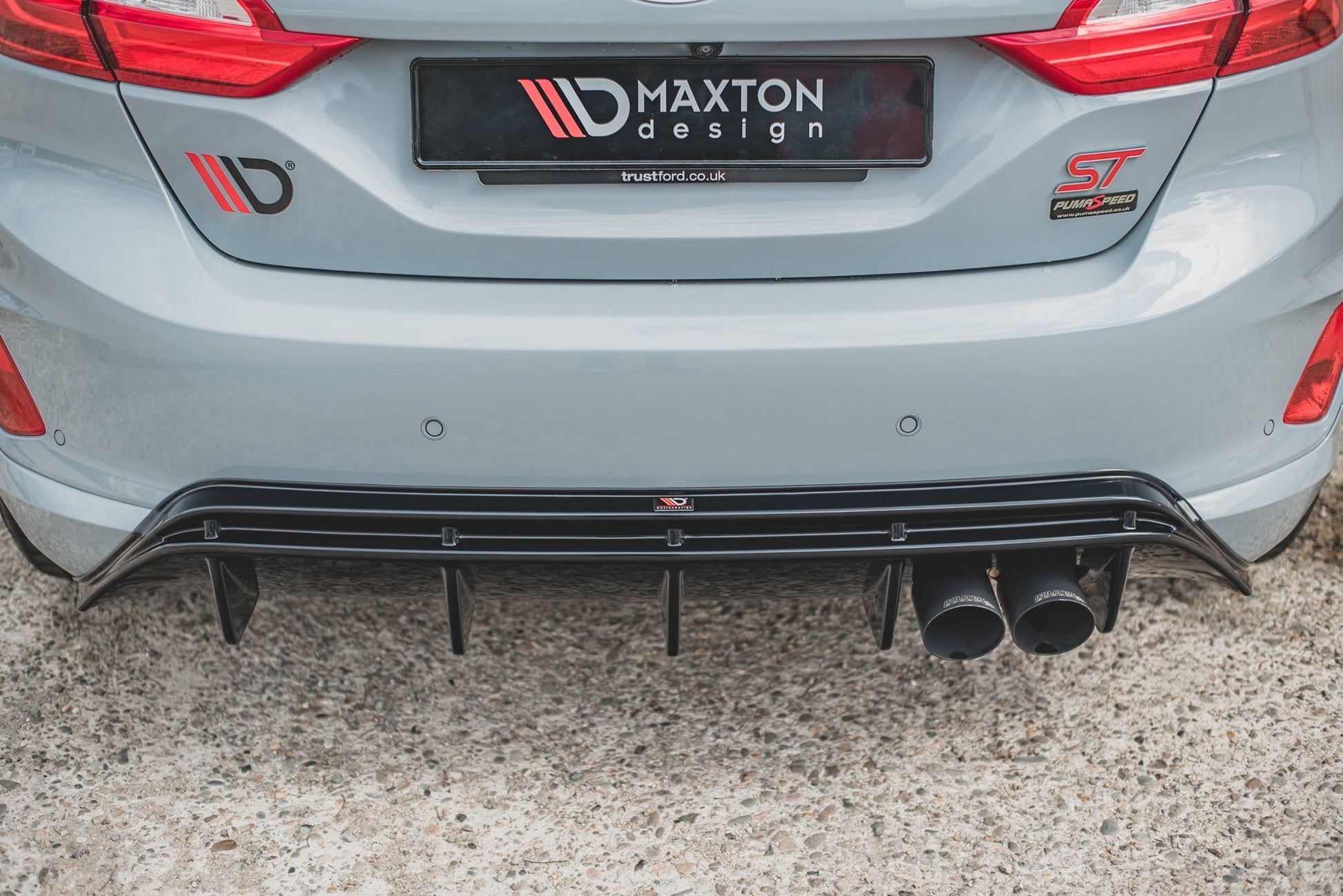 Diffusor Heck Ansatz V.2 für Ford FIesta Mk8 ST schwarz matt