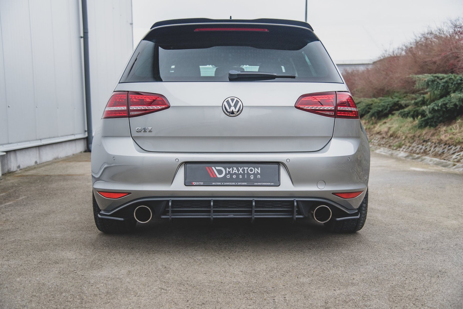 Diffusor Heck Ansatz für Heckschürze V.2 für VW Golf 7 GTI