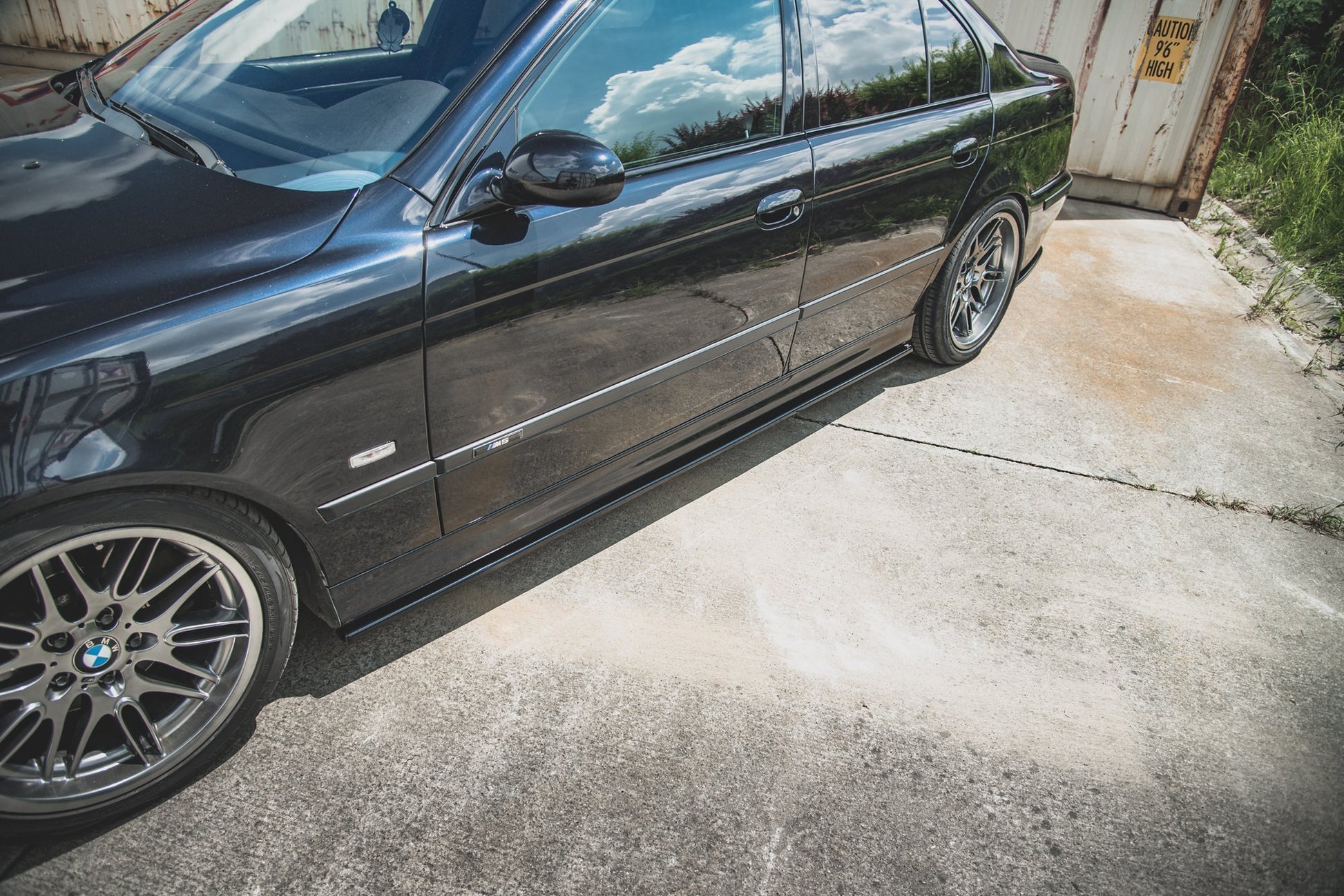 Seitenschweller Ansatz für BMW M5 E39 schwarz matt