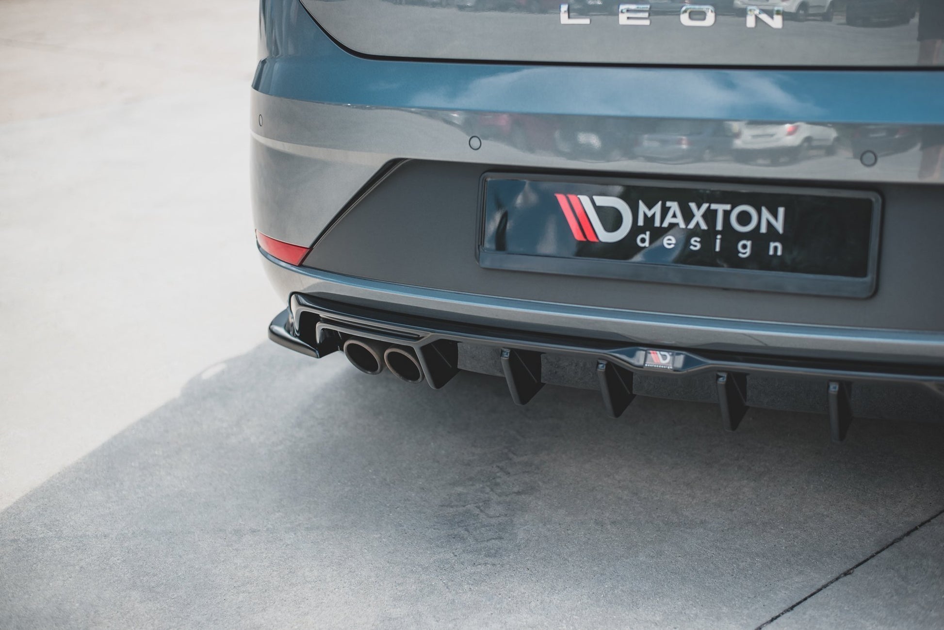 Diffusor Heck Ansatz für SEAT Leon Mk3 FR Facelift schwarz matt